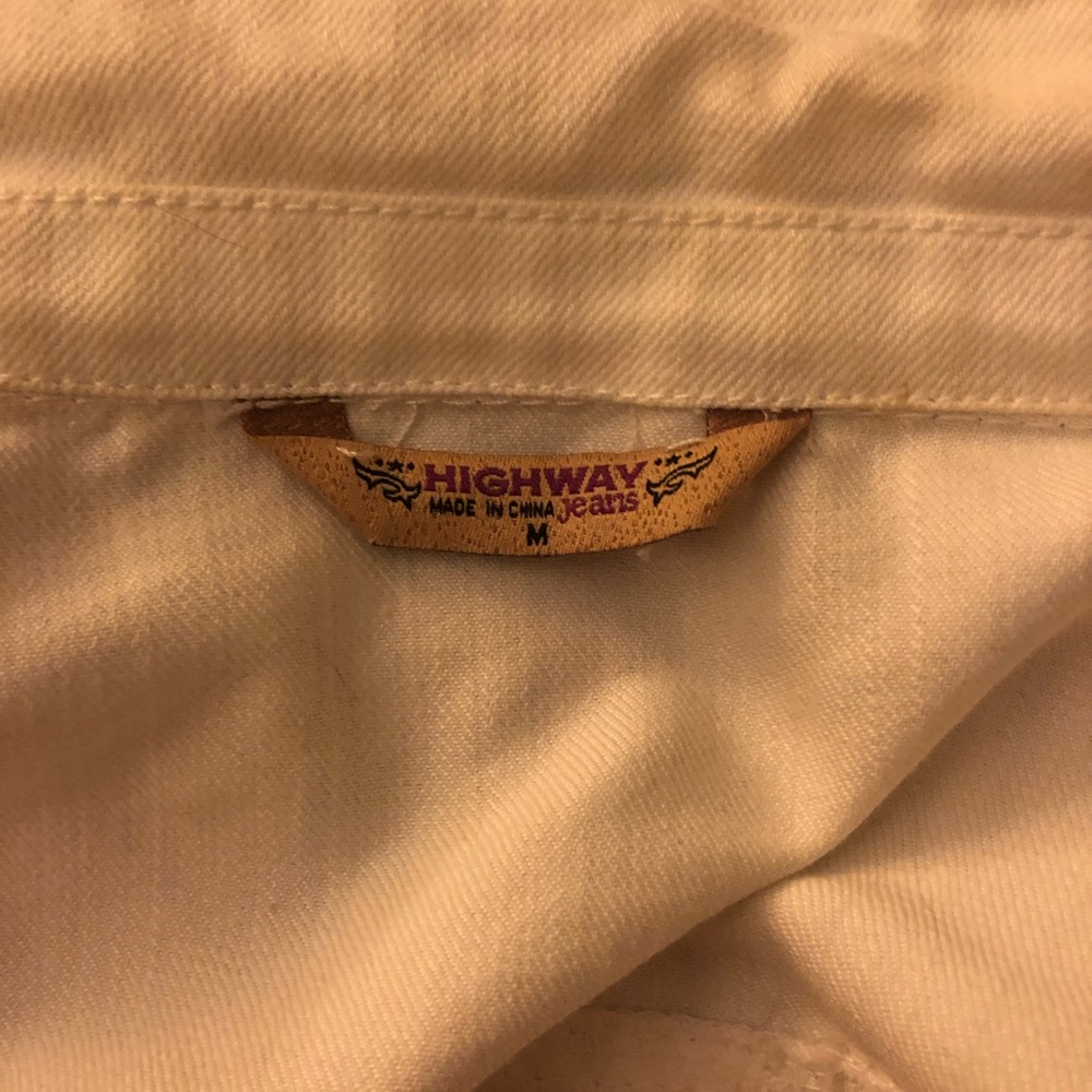 White jean jacket